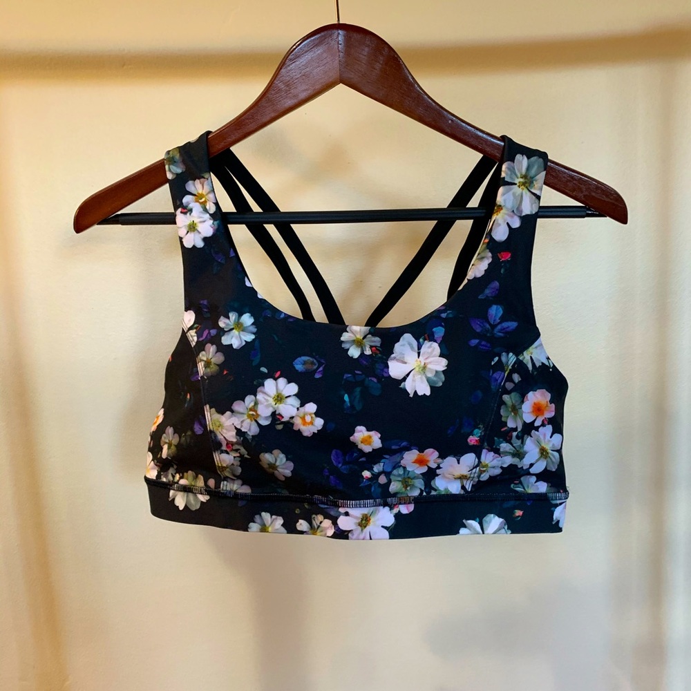 Cute floral sports bra